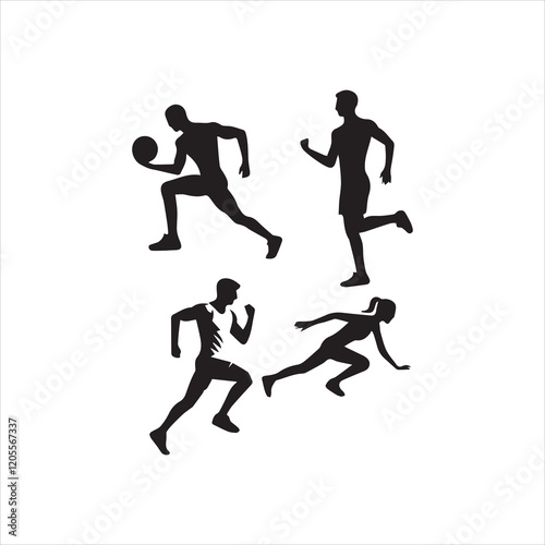 runners vector illustration
