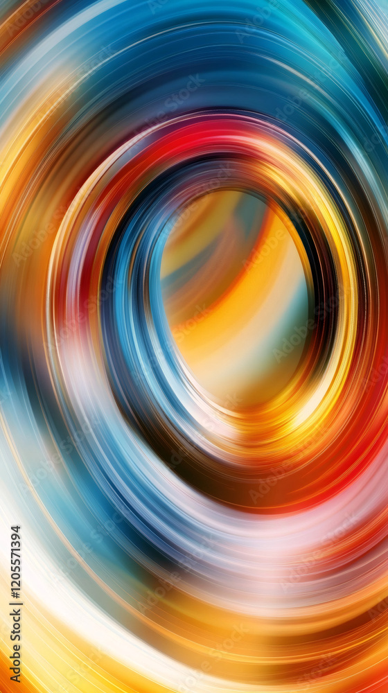 Fototapeta premium Vibrant colors swirling dynamically, blending into mesmerizing abstract pattern creating visual energy for creative graphic design