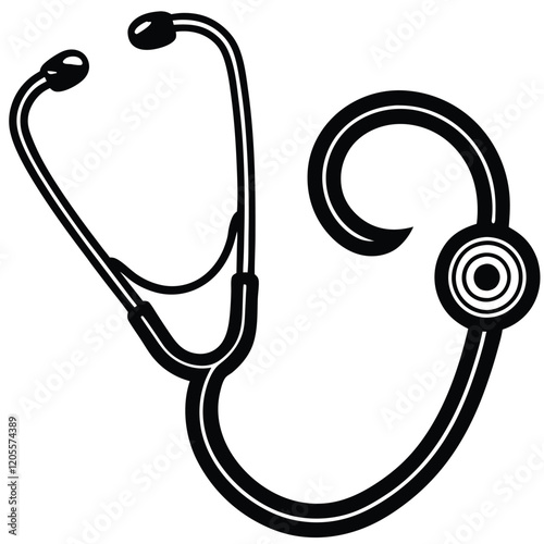 stethoscope on white background