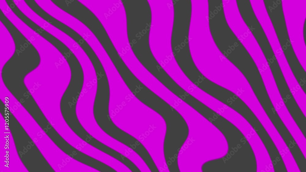 Psychedelic wavy pattern featuring alternating black and purple stripes, perfect for artistic wallpapers or unique digital interfaces.
Psychedelic wavy pattern featuring alternating black and purple stripes, perfect for artistic wallpapers or unique digital interfaces.