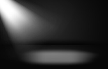 Black studio background with lights