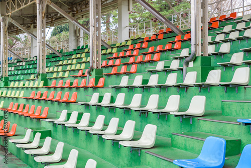 Colorful velodrome stands for background photo