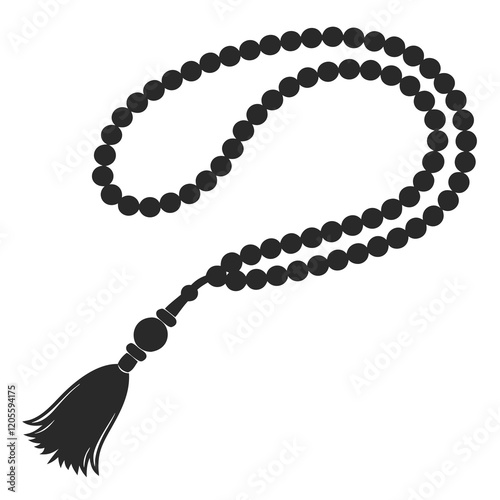 Tasbih silhouette vector illustration