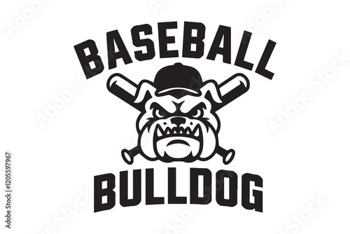 Bulldog Baseball Mascot logo vector