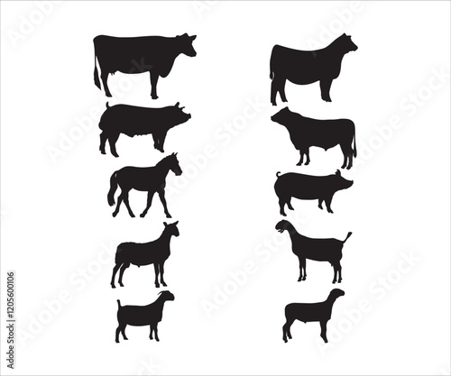 Show animal SVG, Show animal bundle SVG, show animal clipart, small commercial license included, show livestock graphic, show pig SVG