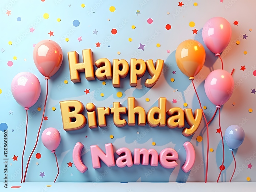 Happy Birthday Balloons Name Celebration Happy Birthday Balloons Name Celebration