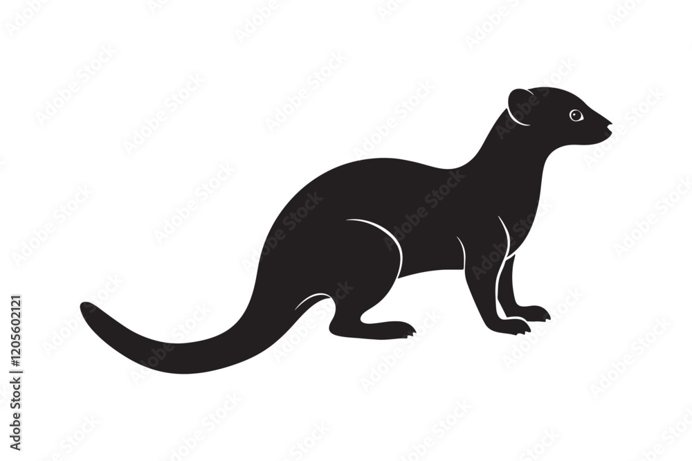 Mongoose silhouette vector illustration on white background (3) Mongoose silhouette vector illustration on white background (3)