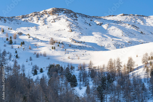 winter snowy rocky mountains