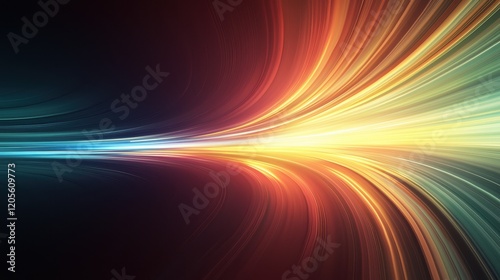 Dynamic Abstract Gradient Background with Colorful Streaks Converging
