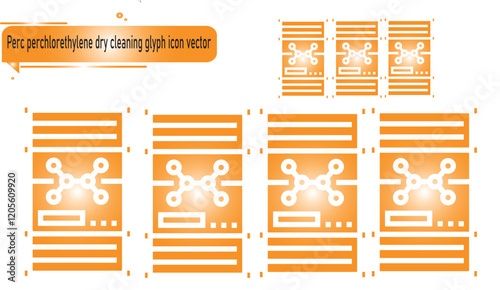 Perc perchlorethylene dry cleaning glyph icon vector