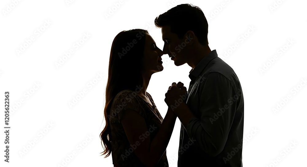 Couple of images with love gesture white background. Couple of images with love gesture white background.