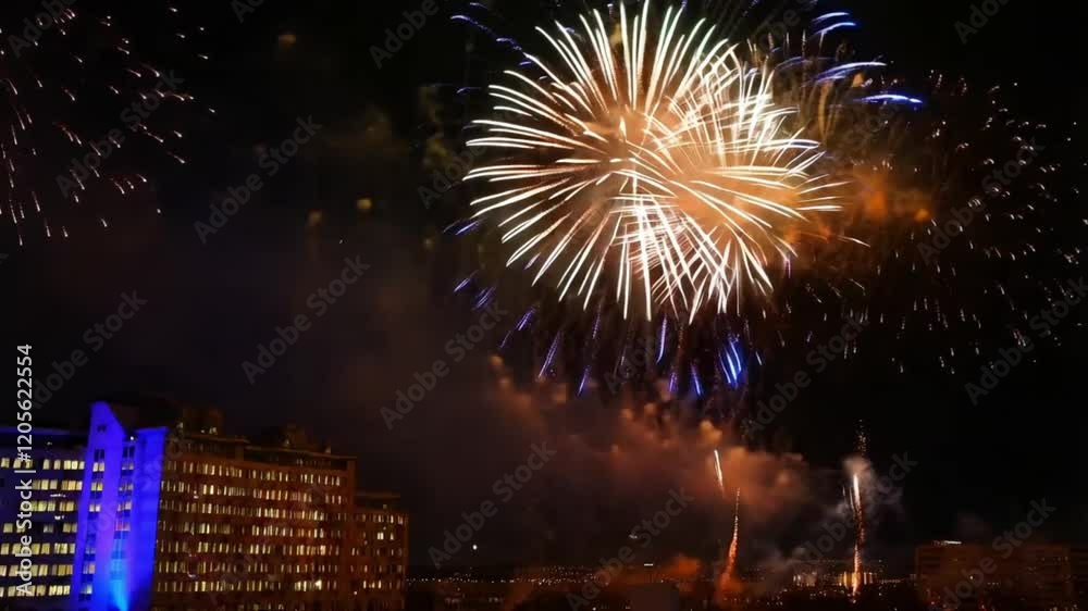 fireworks in the night sky new year concept fireworks in the night sky new year concept