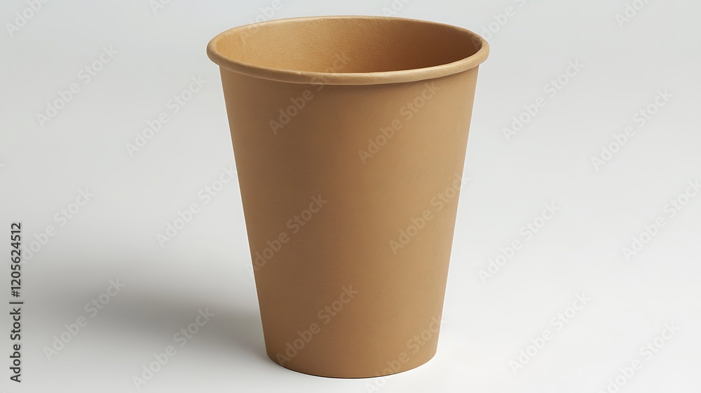 a brown paper cup with a white lid a brown paper cup with a white lid