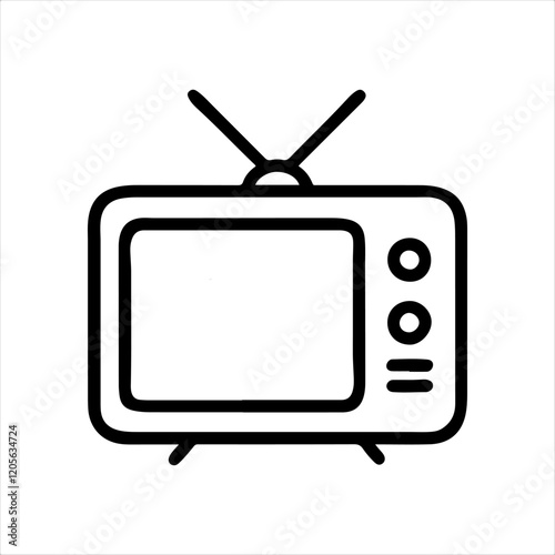 television silhouette vector, tv icon symbol