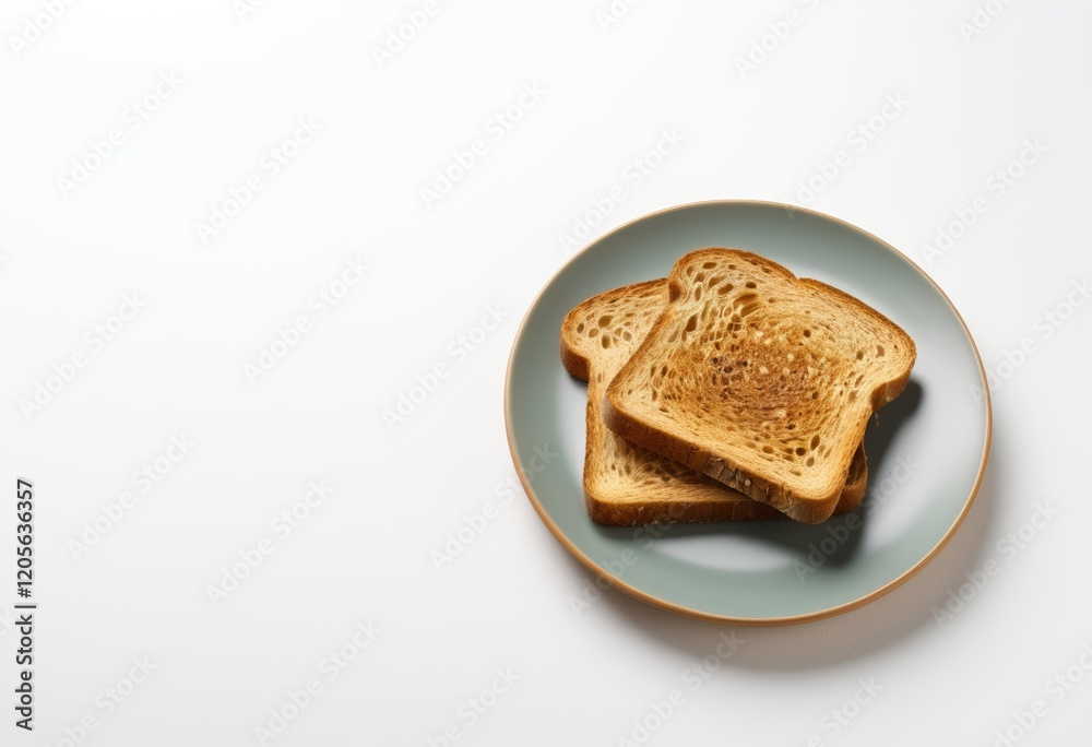 Toast and hay on a white background Toast and hay on a white background
