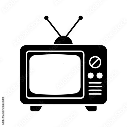 television silhouette vector, tv icon symbol