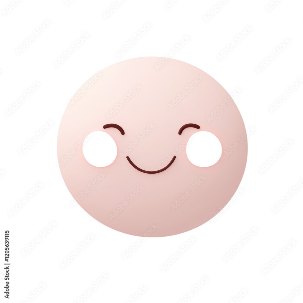 Smiling Emoji with Rosy Cheeks Icon Design Smiling Emoji with Rosy Cheeks Icon Design