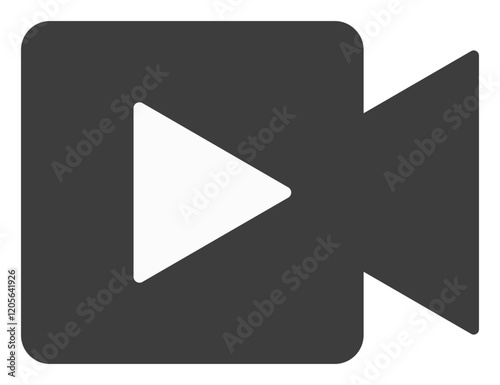 Video icon vector isolated on white background.