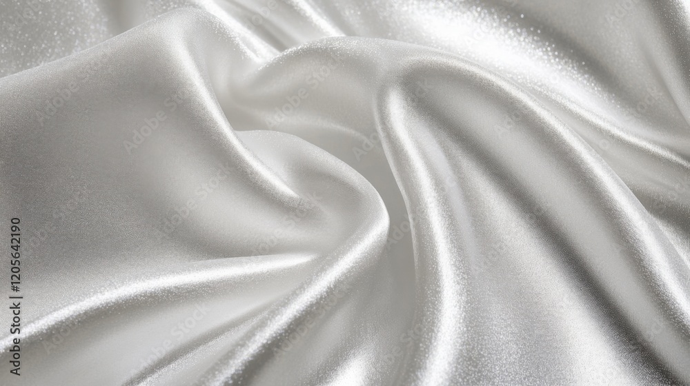 Obraz premium Elegant White Satin Fabric Texture. Luxurious and Smooth Fabric Background for Design Inspiration.