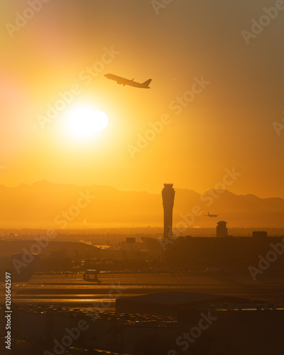Harry Reid Airport Las Vegas at Sunrise