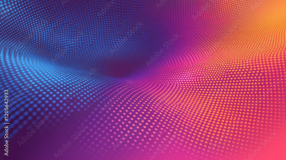 Dynamic Dotted Wave Technology Background Design Dynamic Dotted Wave Technology Background Design