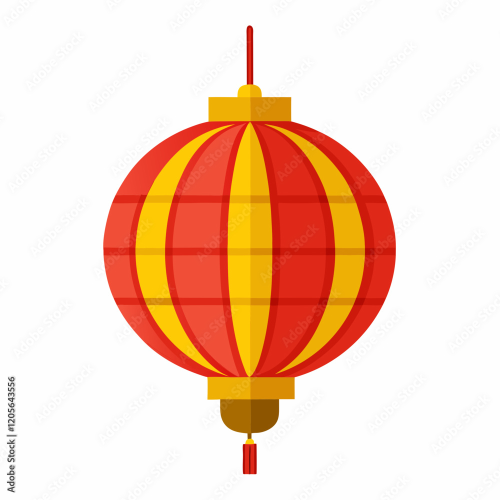 Obraz premium Chinese new year lantern vector on white background