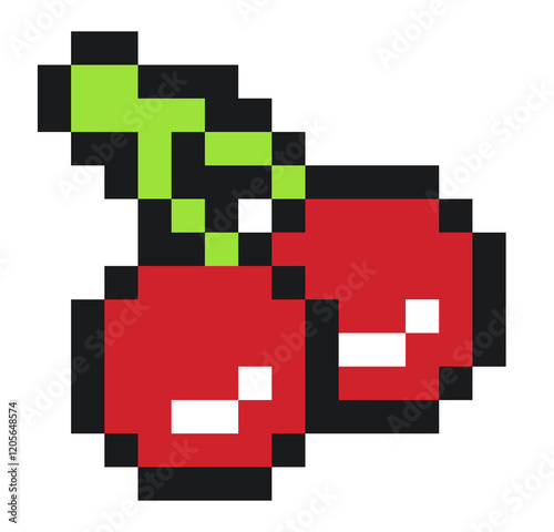 pixel cherry 8bit icon