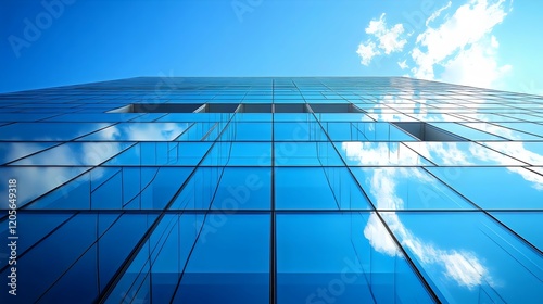 A tall building with a blue sky in the background