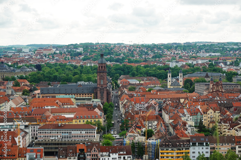 Obraz premium The view from the castle in Heidenheim an der Brenz, Germany