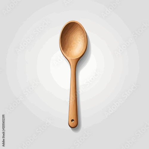 3D Two crossed wooden spoons