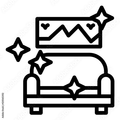 Cleaning Living Room Icon