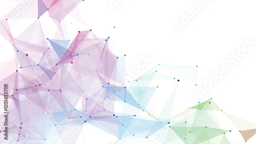Geometric dynamic linear waves illustration background .Scientific molecule background with flow waves for medicine, science, technology, chemistry. 