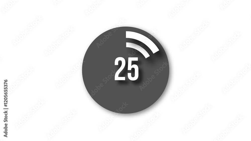 Minimalist 60-Second Countdown Timer with Dark Circular Design ,Sleek, Modern Timer Minimalist 60-Second Countdown Timer with Dark Circular Design ,Sleek, Modern Timer