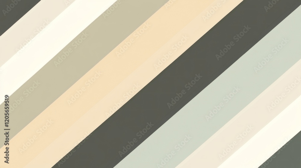 Obraz premium Seamless diagonal stripes pattern in muted tones creates a modern background