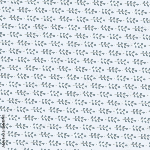 Minimalist floral pattern with light blue eucalyptus flowers. Perfect for textile designs, wallpaper or as a backdrop for an elegant design