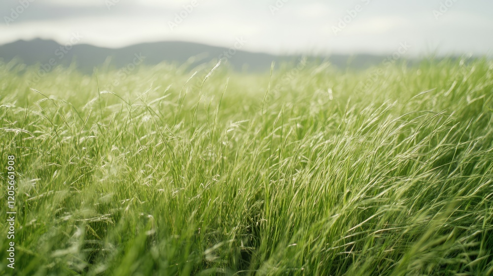 A lush, vibrant patch of green grass fills the lower portion of the image, A lush, vibrant patch of green grass fills the lower portion of the image,