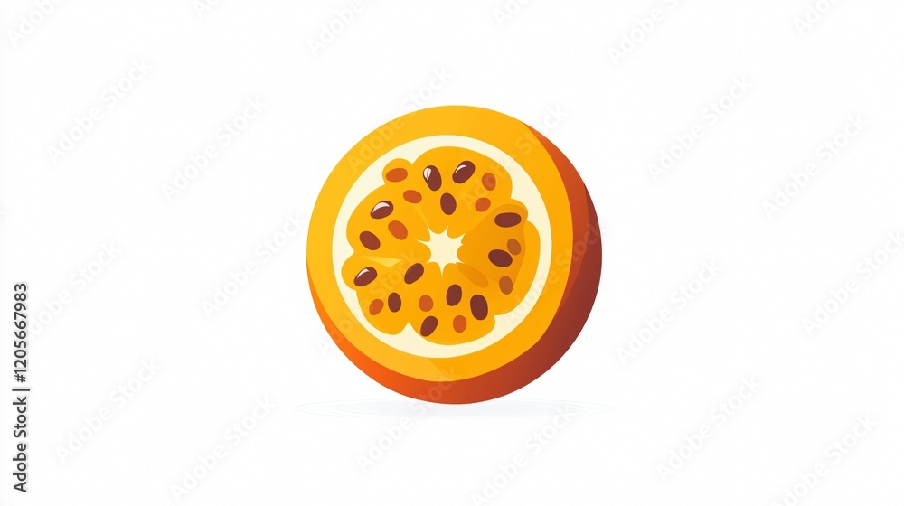 Obraz premium Passion Fruit Isolated Icon: Exquisite Design Element for Culinary Usage