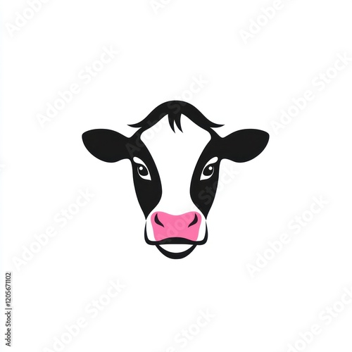 Wallpaper Mural Cow head, dairy farm, agriculture, white background, food industry Torontodigital.ca