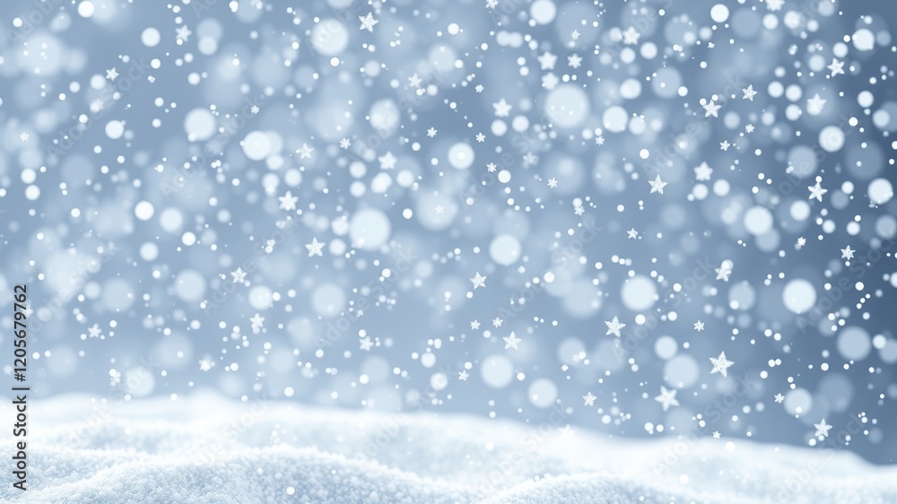 Fototapeta premium Christmas Snow Overlay - Festive Winter Background