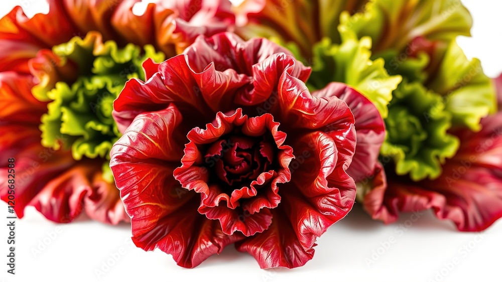 Fresh Red & Green Lettuce - Bio Vegetables - High Resolution Studio Shot