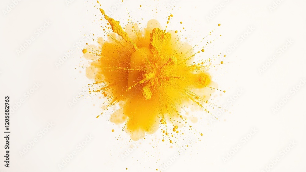 Gold Holi Powder Explosion Burst - Abstract Art Gold Holi Powder Explosion Burst - Abstract Art