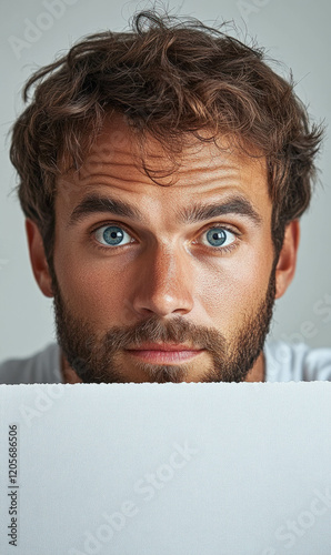 Man With Empty Sign On A Wh...