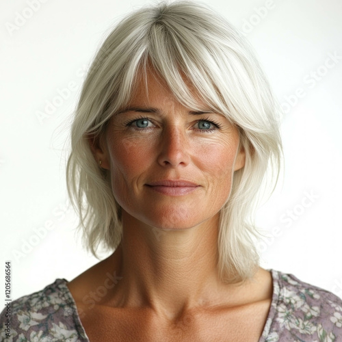 Middle Aged Woman Isolated