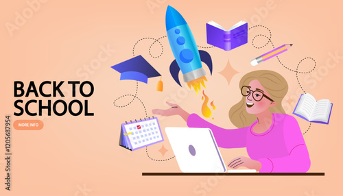 Online education. Distance learning, recorded classes, video tutorial metaphors. online educational. Home education, remote university graduation. e-learning and podcast. Vector flat.