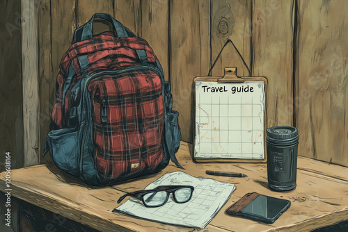 Travel Guide Text Illustration