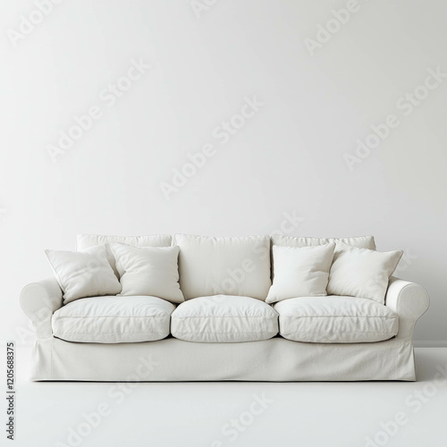 White Couch Isolated