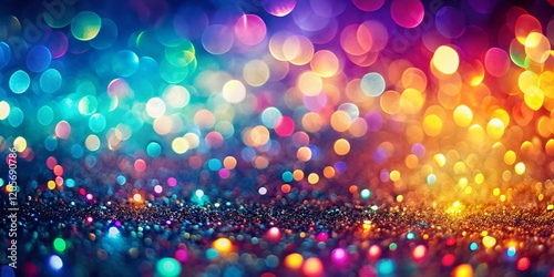 Abstract Gradient Background with Bokeh Lights, Soft Focus, Blurred Texture