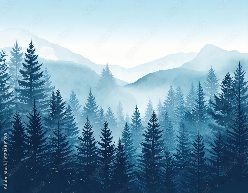 Fototapeta premium winter mountain landscape with snow