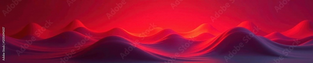 Tapered shape of light against the red wavy background at dawn, natural, glow, light Tapered shape of light against the red wavy background at dawn, natural, glow, light