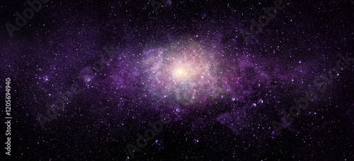 Fototapeta Naklejka Na Ścianę i Meble -  Space scene with stars in the galaxy. Panorama. Universe filled with stars, nebula and galaxy,. Elements of this image furnished by NASA